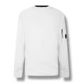 CP COMPANY LENS ARM CREWNECK SWEATSHIRT WHITE