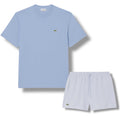 LACOSTE SMALL LOGO T-SHIRT & SWIM SHORTS SET LIGHT BLUE & LIGHT BLUE