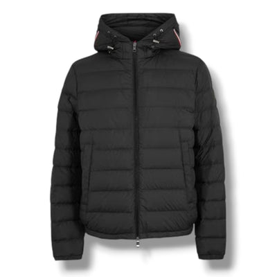 MONCLER VERM HOODED PUFFER JACKET BLACK
