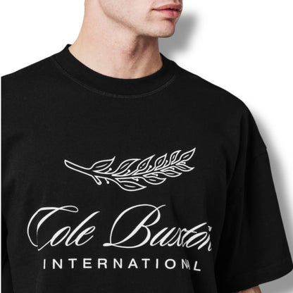 COLE BUXTON INTER FRONT LOGO T-SHIRT BLACK