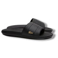 LACOSTE METAL TAB SLIDERS BLACK