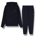 EMPORIO ARMANI TRIM ZIP UP HOODED FULL TRACKSUIT NAVY BLUE