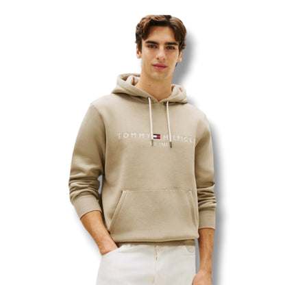 TOMMY HILFIGER LOGO OTTH HOODIE BEIGE