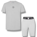 RALPH LAUREN PUCK T-SHIRT & JERSEY SHORTS SET GREY