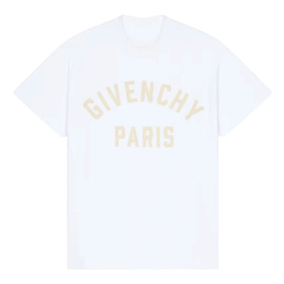 GIVENCHY PARIS EMBROIDERED LOGO T-SHIRT WHITE