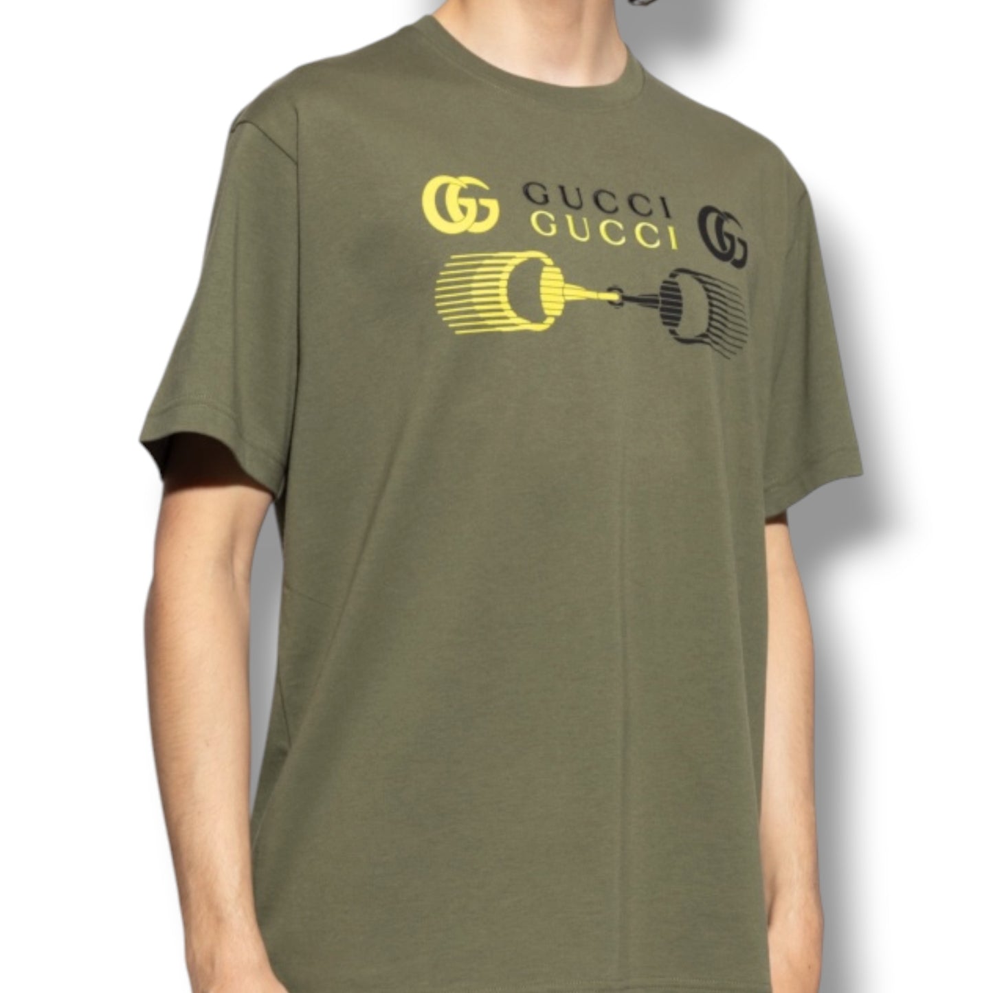 GUCCI MOTORCROSS T-SHIRT KHAKI GREEN