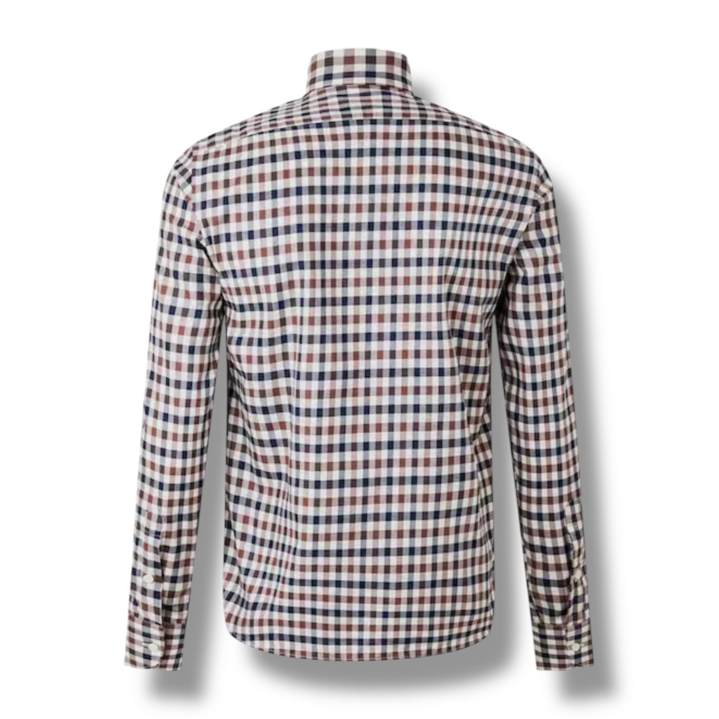 AQUASCUTUM LONG SLEEVED CHECKED SHIRT
