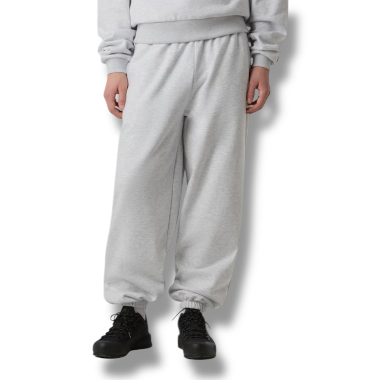 THE NORTH FACE TNF RED BOX OTTH HOODED FULL TRACKSUIT LIGHT GREY
