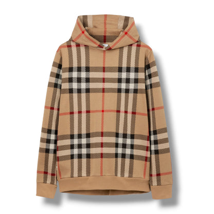 BURBERRY CHECK OTTH HOODIE BEIGE