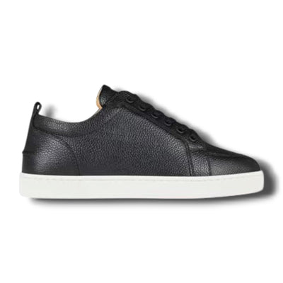 CHRISTIAN LOUBOUTIN MENS RANTULOW LEATHER TRAINERS BLACK