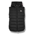 MONCLER HOODED GILET BLACK