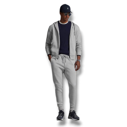 RALPH LAUREN TECH FULL ZIP HOODED TRACKSUIT SOFT GREY