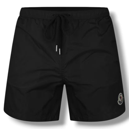 MONCLER LOGO SWIM SHORTS BLACK