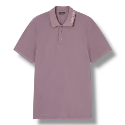 EMPORIO ARMANI EA COLLAR LOGO POLO SHIRT ROSE PINK