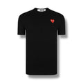 COMME DES GARÇONS SMALL HEART LOGO T-SHIRT BLACK - RED