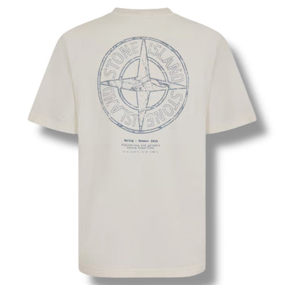 STONE ISLAND BACK MARBLE LOGO T-SHIRT IVORY BEIGE