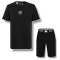 RALPH LAUREN PUCK T-SHIRT & JERSEY SHORTS SET BLACK