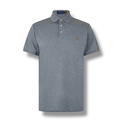 RALPH LAUREN SLIM FIT POLO SHIRT STEEL GREY