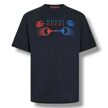 GUCCI MOTORCROSS T-SHIRT NAVY BLUE
