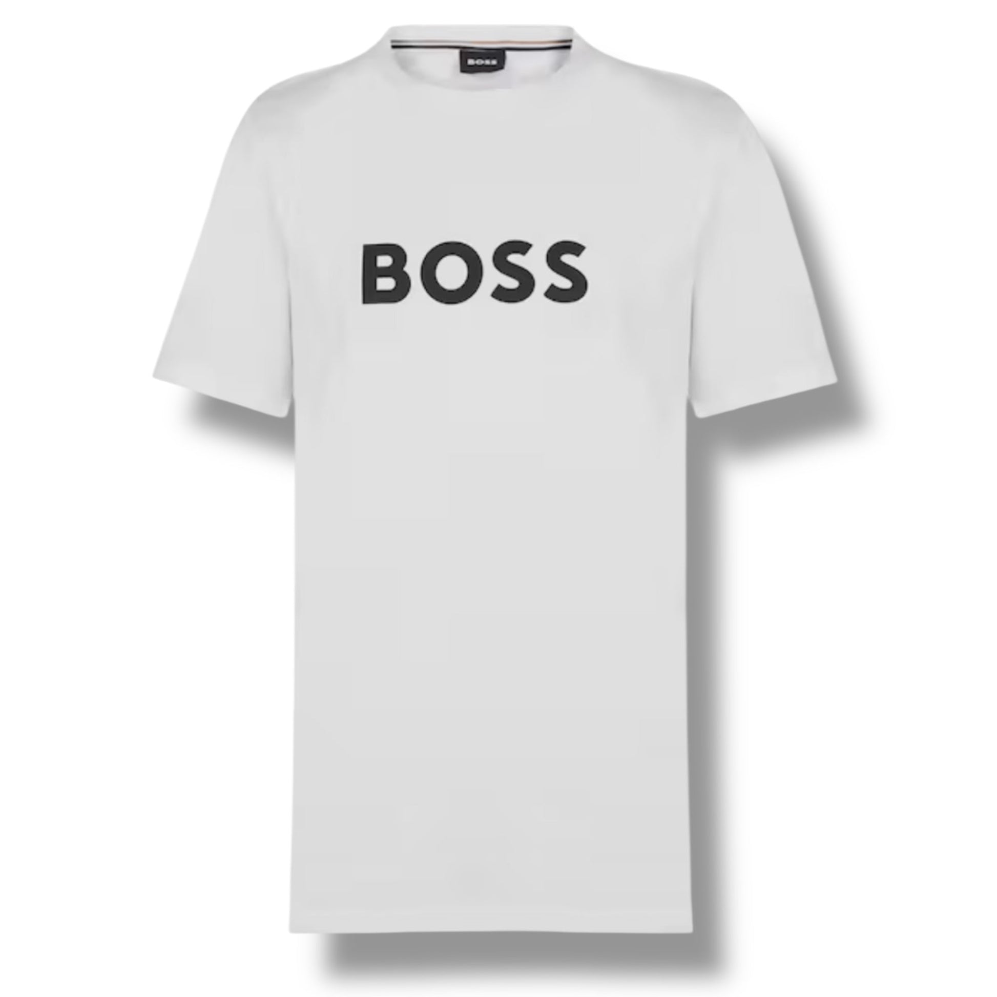 HUGO BOSS BIG LOGO T-SHIRT & SWIM SHORTS COMBO WHITE & ROYAL BLUE