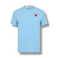 COMME DES GARÇONS SMALL HEART LOGO T-SHIRT BLUE