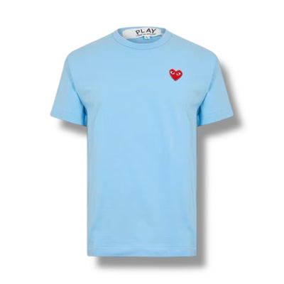 COMME DES GARÇONS SMALL HEART LOGO T-SHIRT BLUE