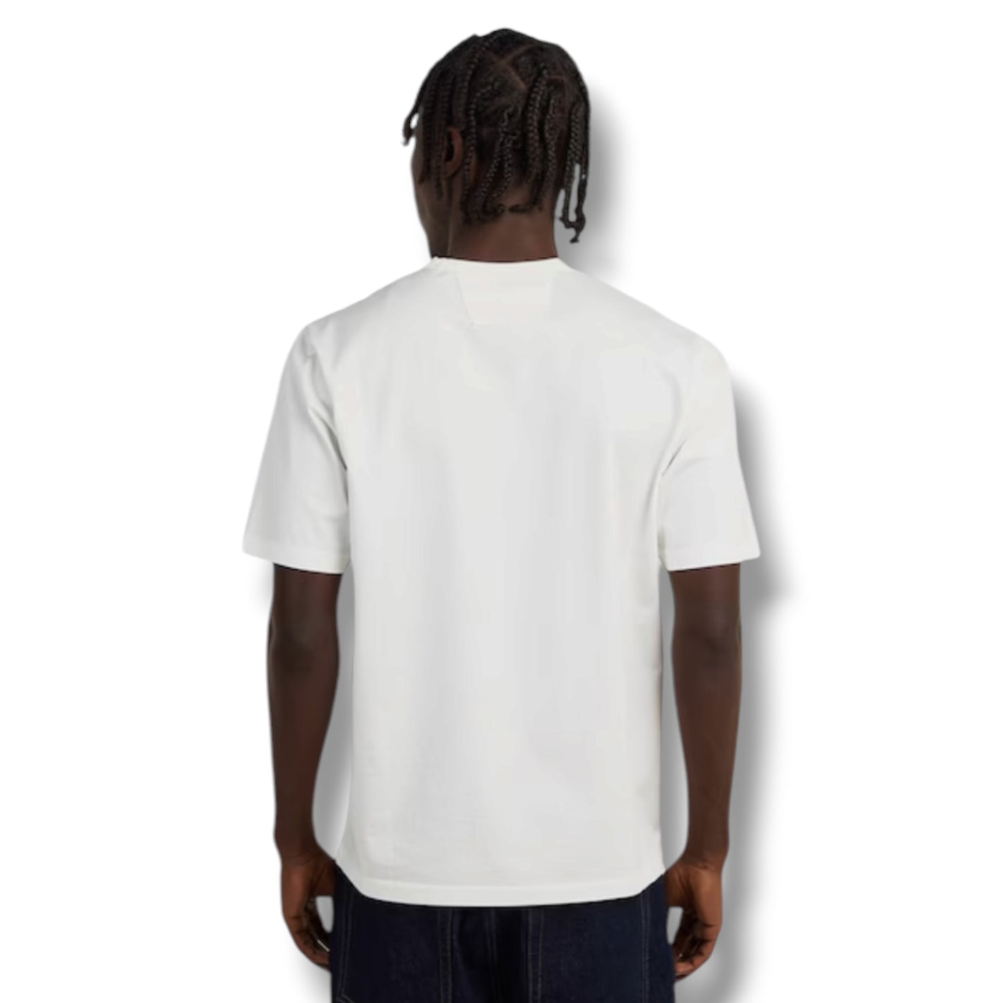 CP COMPANY METROPOLIS FRONT LIGHT BOX LOGO T-SHIRT WHITE