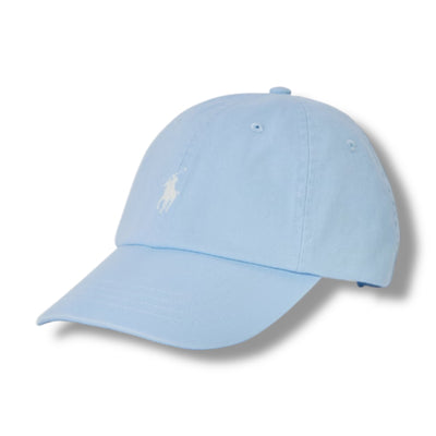 RALPH LAUREN POLO EMBROIDERED LOGO BASEBALL CAP LIGHT BLUE