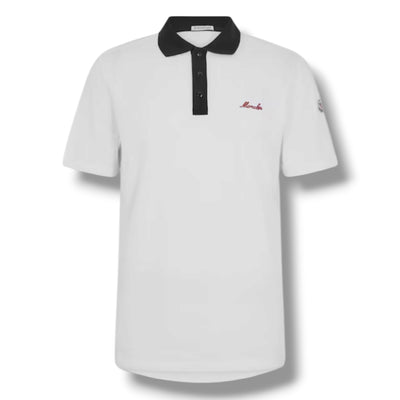 MONCLER SIGNATURE POLO SHIRT WHITE