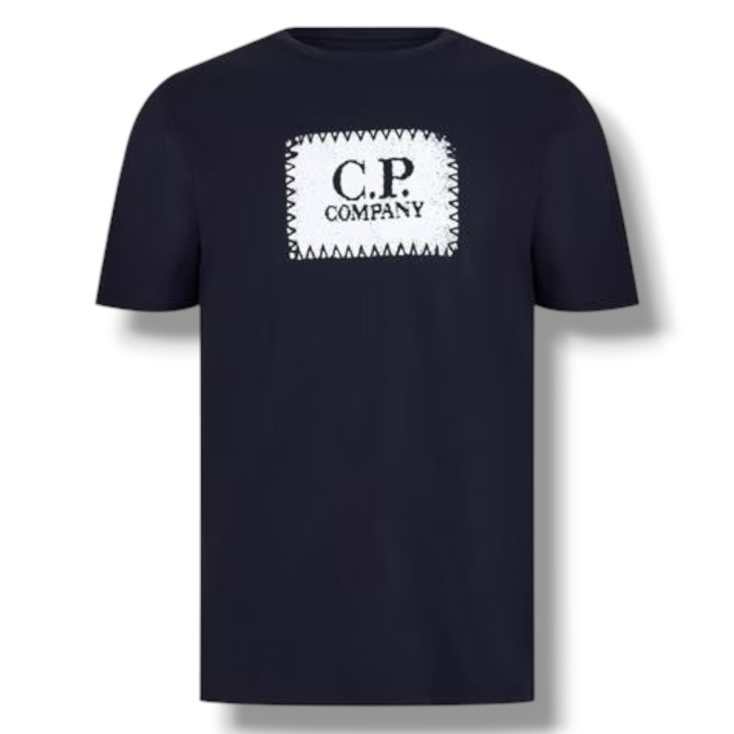 CP COMPANY STAMP LOGO T-SHIRT NAVY BLUE