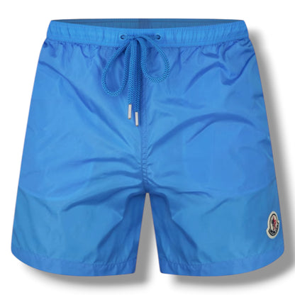 MONCLER LOGO SWIM SHORTS BRIGHT BLUE