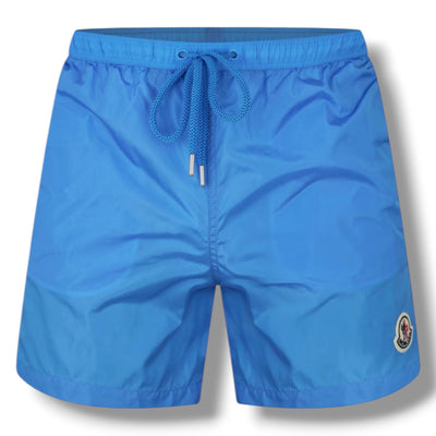 MONCLER LOGO SWIM SHORTS BRIGHT BLUE