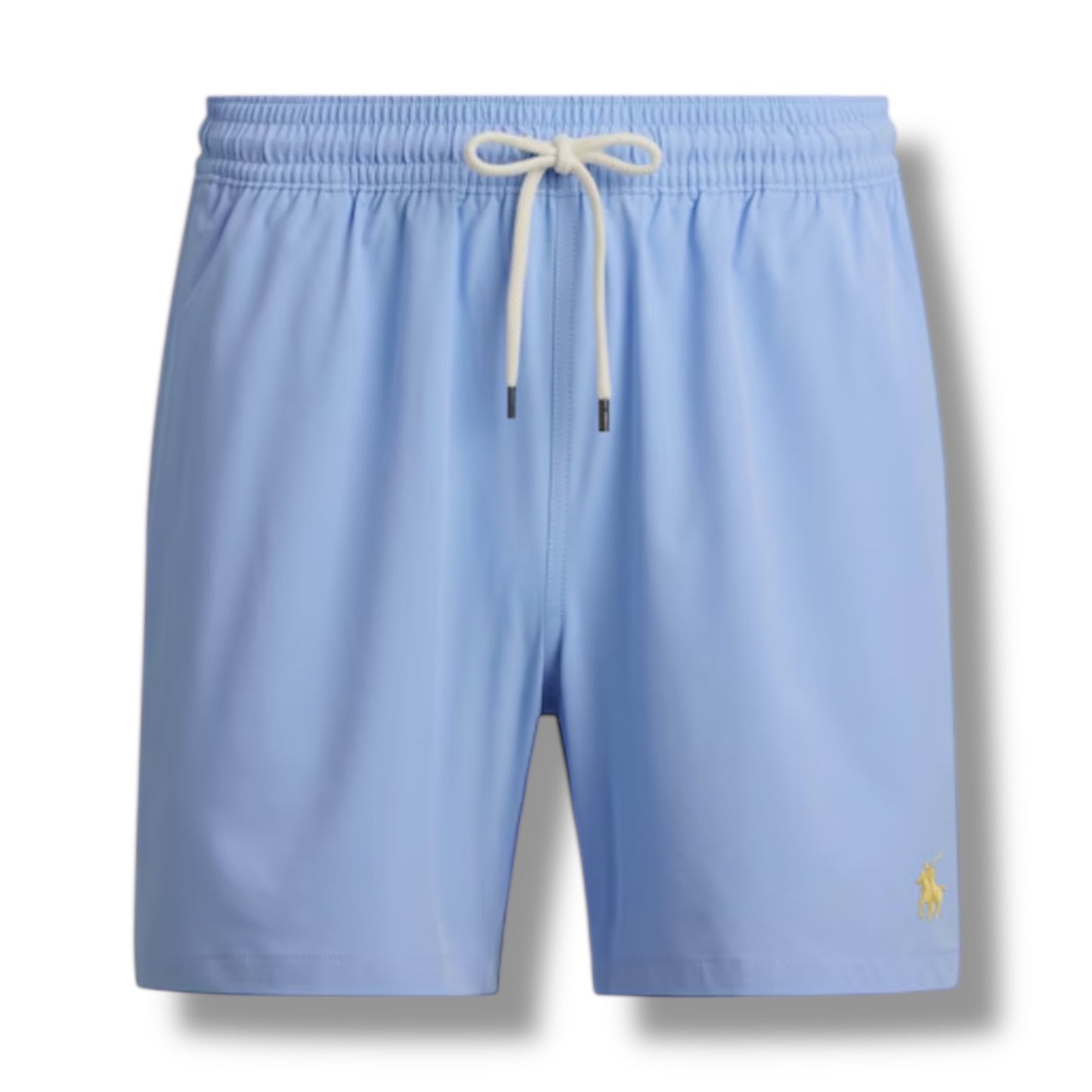 RALPH LAUREN POLO BIG LOGO T-SHIRT & SWIM SHORTS SET WHITE & LIGHT BLUE