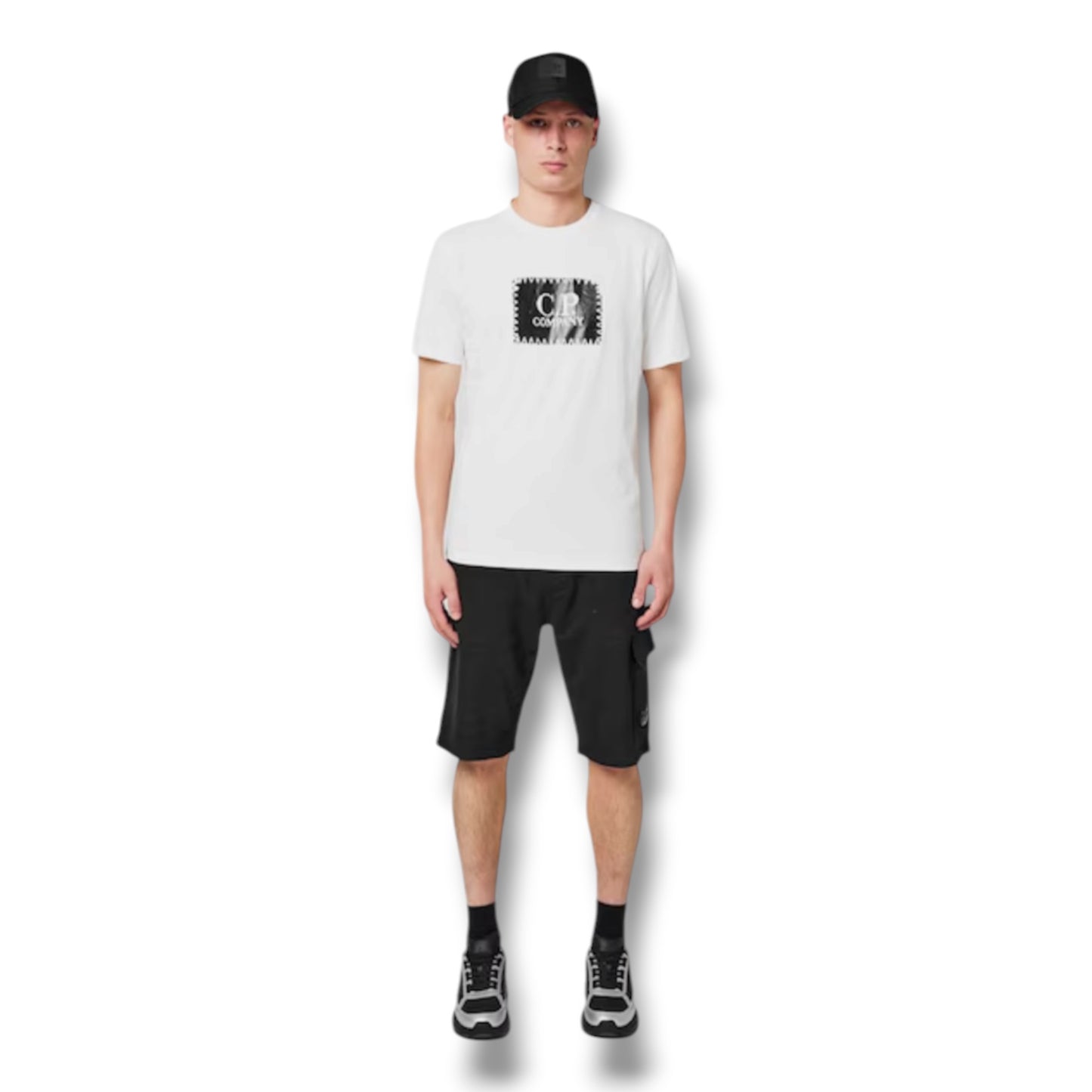 CP COMPANY STAMP LOGO T-SHIRT WHITE
