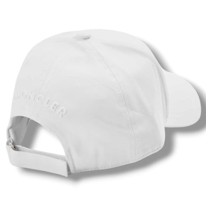 MONCLER CLASSIC LOGO BASEBALL CAP WHITE