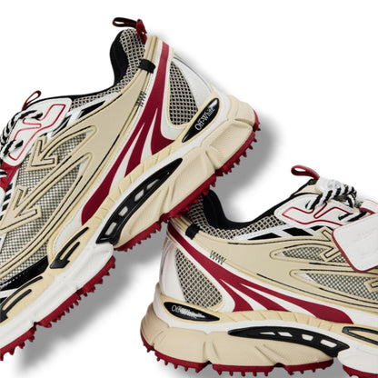OFF WHITE BE RIGHT BACK TRAINERS BEIGE & RED