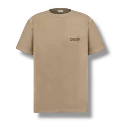DIOR TOWELLING ICON LOGO T SHIRT BEIGE