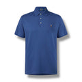RALPH LAUREN SLIM FIT POLO SHIRT EARTH BLUE