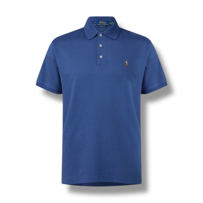 RALPH LAUREN SLIM FIT POLO SHIRT EARTH BLUE