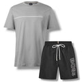 HUGO BOSS STORM T-SHIRT & SWIM SET GREY & BLACK