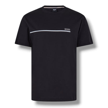 HUGO BOSS STORM T-SHIRT & SWIM SET BLACK & AQUA BLUE