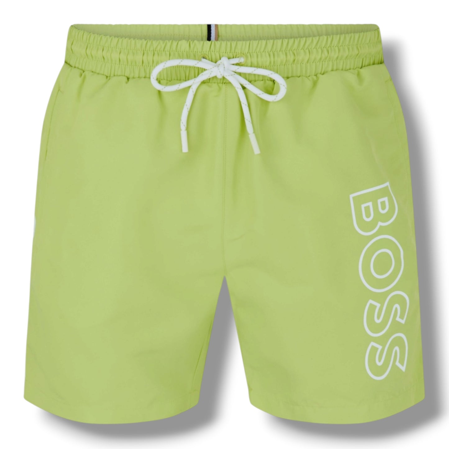 HUGO BOSS STORM T-SHIRT & SWIM SHORTS SET WHITE & LIME GREEN