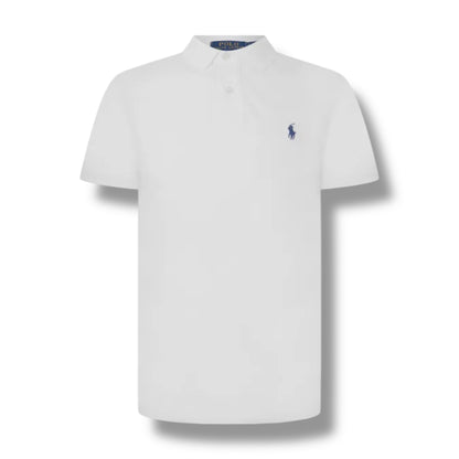 RALPH LAUREN CUSTOM FIT POLO SHIRT WHITE