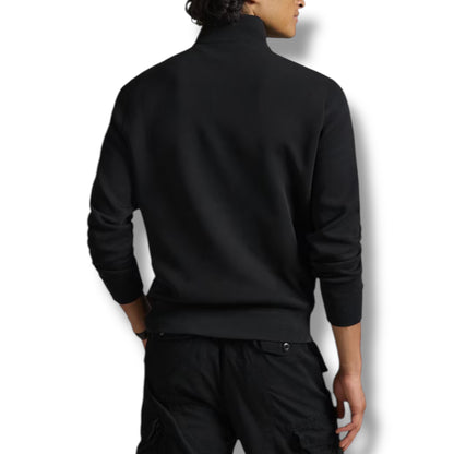 RALPH LAUREN TECH 1/4 ZIP SWEATSHIRT BLACK