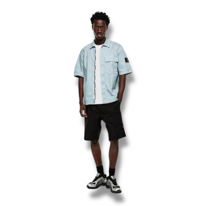 STONE ISLAND SHORT SLEEVE GD OVERSHIRT SKY BLUE