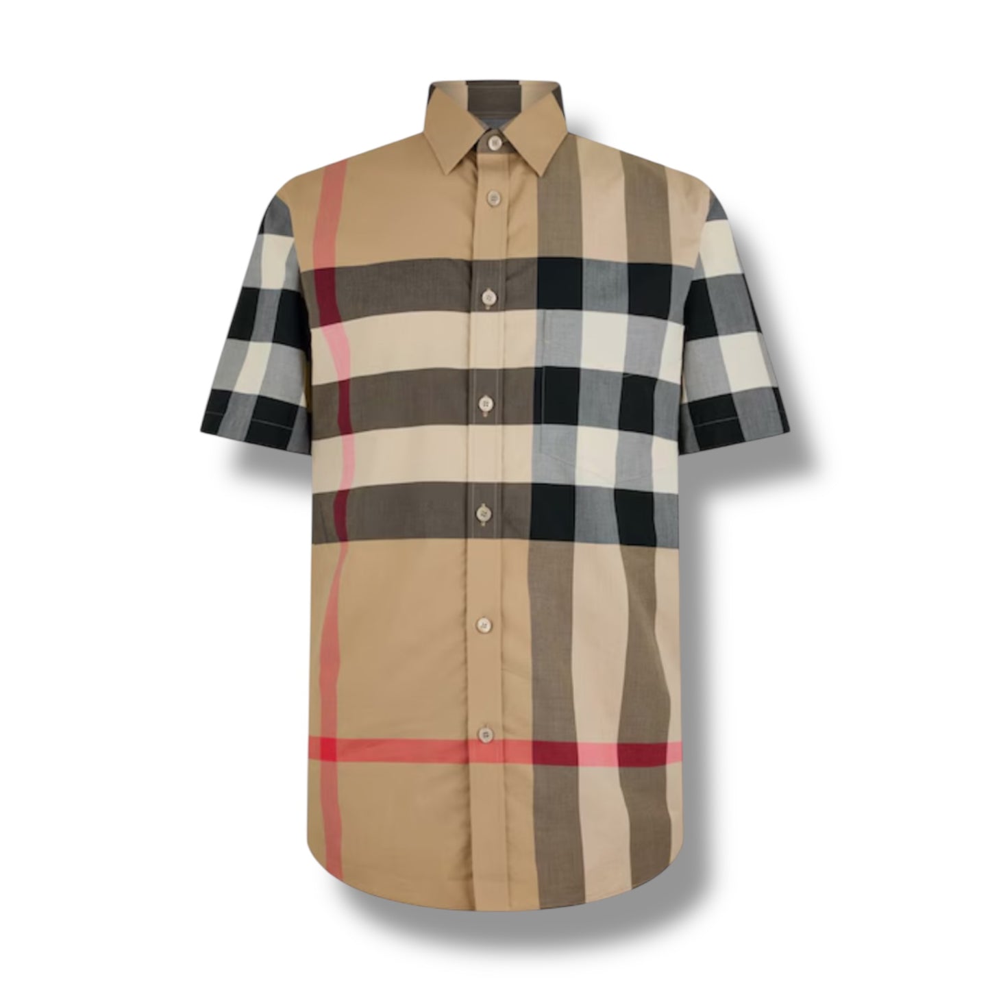 BURBERRY SOMERTON CHECK SHORT SLEEVE SHIRT BEIGE