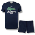 LACOSTE LARGE LOGO T-SHIRT & SWIM SHORTS SET NAVY & NAVY BLUE