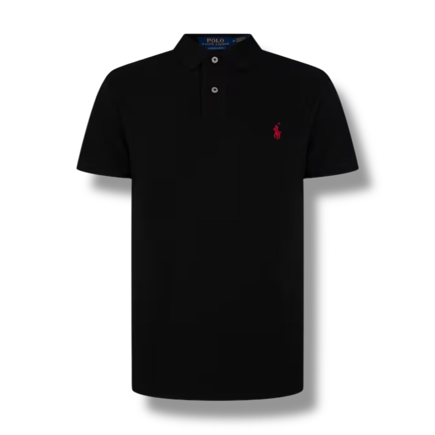 RALPH LAUREN CUSTOM FIT POLO SHIRT BLACK