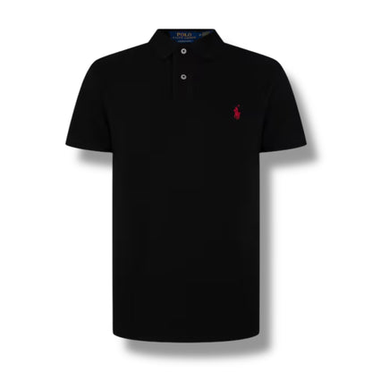 RALPH LAUREN CUSTOM FIT POLO SHIRT BLACK