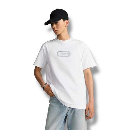 DIOR PLAQUE LOGO T-SHIRT WHITE